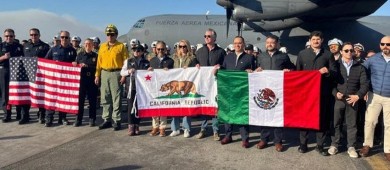 Gobernador de California agradece a Sheinbaum por apoyo enviado a Los Ángeles