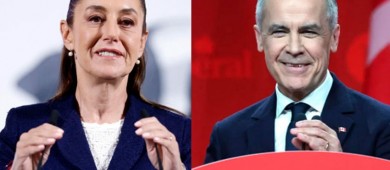 Sheinbaum felicita a Mark Carney, quien será el próximo primer ministro de Canadá