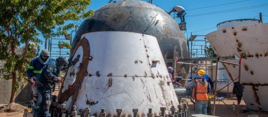 Al 85 % la construcción del nuevo tanque elevado en la colonia Indeco de La Paz