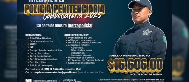 SSPE abre convocatoria para integrarse a la Policía Estatal Preventiva
