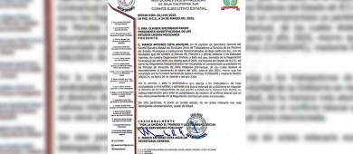 Burócratas de BCS inconformes por incumplimiento salarial piden la intervención de Claudia Sheinbaum