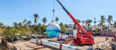 Por entregar a la comunidad dos nuevos tanques elevados de agua en La Paz