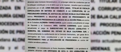 Legisladores desechan solicitud de desafuero contra Alondra De la Torre y Ariel Castro