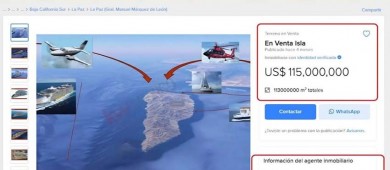 ¡Increíble! Ponen a la venta la Isla Cerralvo en MercadoLibre por 115 MDD