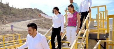 Supervisan el titular de CONAGUA y Milena Quiroga la planta potabilizadora “La Buena Mujer”