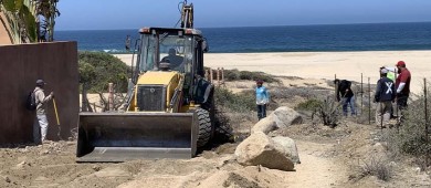 Fueron liberados tres accesos a playas de La Paz que particulares mantenían bloqueados