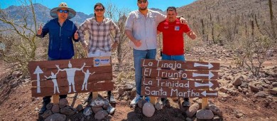 Instalan señaléticas para impulsar el turismo rupestre en la Sierra de Santa Martha