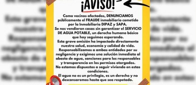 “Es un fraude”: Vecinos de Altavista denuncian falta de agua y acusan a DIPAZ y OOMSAPAS La Paz de no atenderlos