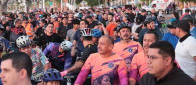 Encabeza Milena Quiroga la primera Rodada por la paz y contra las adicciones