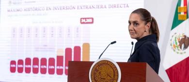 Sheinbaum destaca récord de inversión extranjera en México pese los aranceles de EU