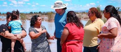 Alcaldesa Edith Aguilar activó protocolo de emergencias, las intensas lluvias en Mulegé