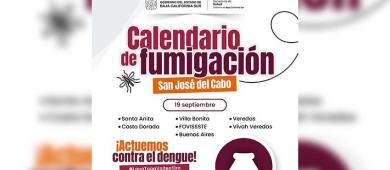 Este viernes arranca el ciclo de fumigación contra el mosco transmisor del dengue en Los Cabos