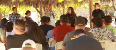 Realiza el gobernador Castro Cosío visita de trabajo a La Ventana y El Sargento para atender al sector pesquero