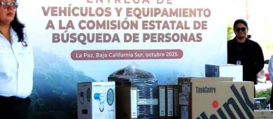 Gobierno de BCS fortalece a la Comisión de Búsqueda de Personas con equipamiento y vehículos