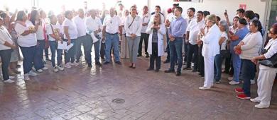 Establecen Salud Estatal y SNTSA un espacio de diálogo para atender planteamientos laborales