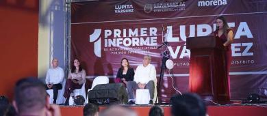 La legisladora Guadalupe Vázquez Jacinto rindió su Primer Informe Legislativo y de Gestión