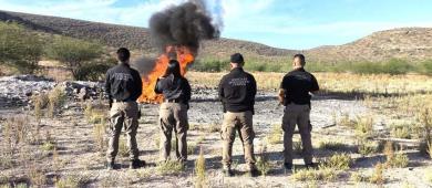 Incinera FGR narcóticos y objetos del delito en La Paz