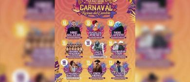 Cartelera de lujo para el Carnaval La Paz 2026