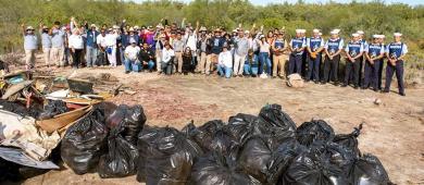 Recolectan 940 kilogramos de residuos en Macro Limpieza del estero HZ Manglares