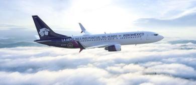 Aeroméxico se afianza como la aerolínea con la mejor puntualidad a nivel global