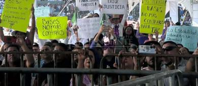 “Llevamos dos meses sin salario completo”; docentes de tebachilleratos comunitarios en BCS llevaron petición a Sheinbaum