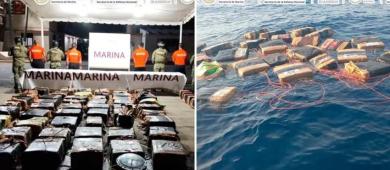 Marina intercepta más de dos toneladas de cocaína en el Pacífico