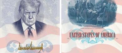 La obsesión de Trump por su imagen: en billetes, monedas, instituciones y hasta pasaportes