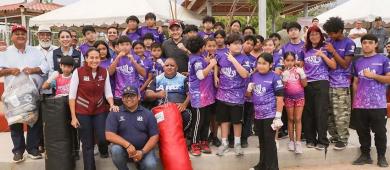 “En La Paz si le apostamos al deporte”; Milena Quiroga anuncia nuevo gimnasio de box en Olas Altas
