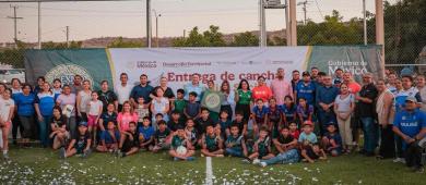 Entregan en Mulegé siete campos de fútbol como parte del programa mundial social
